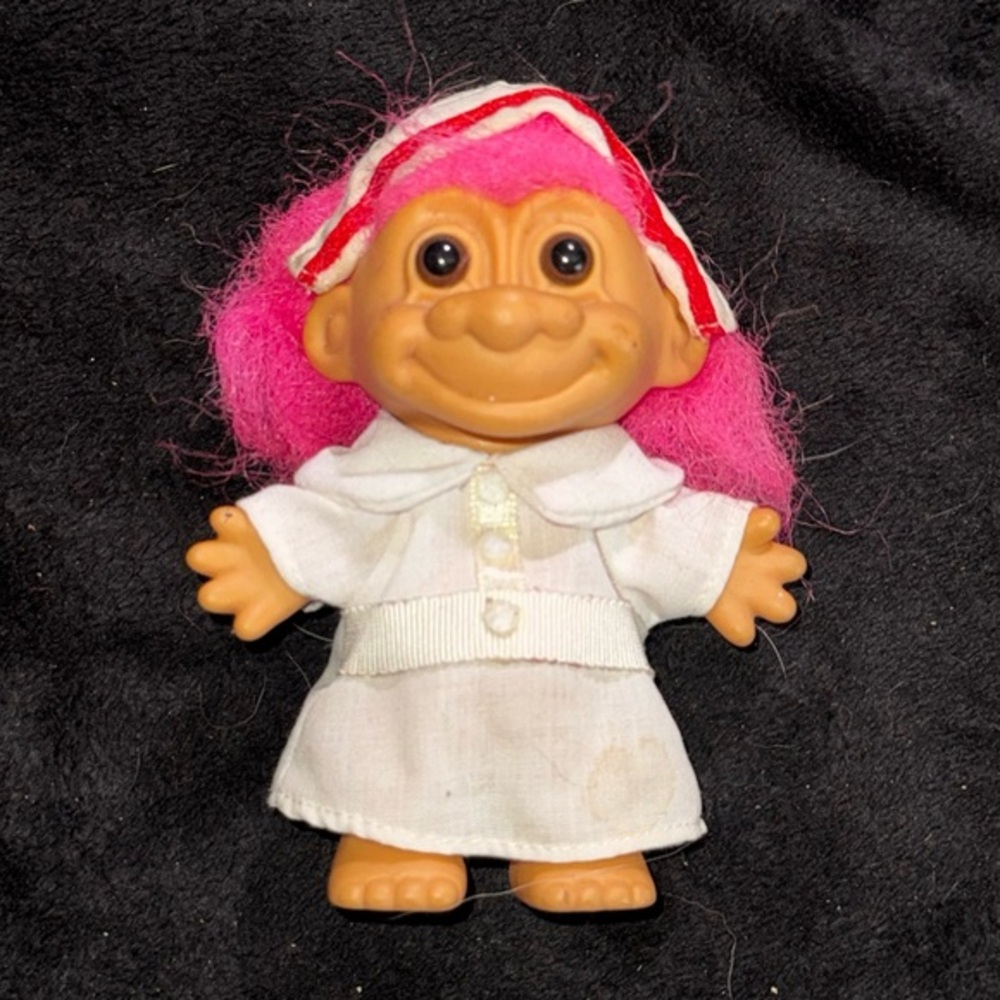 Vintage Russ Tracey Troll Doll With Pink Hair